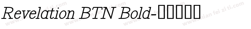 Revelation BTN Bold字体转换